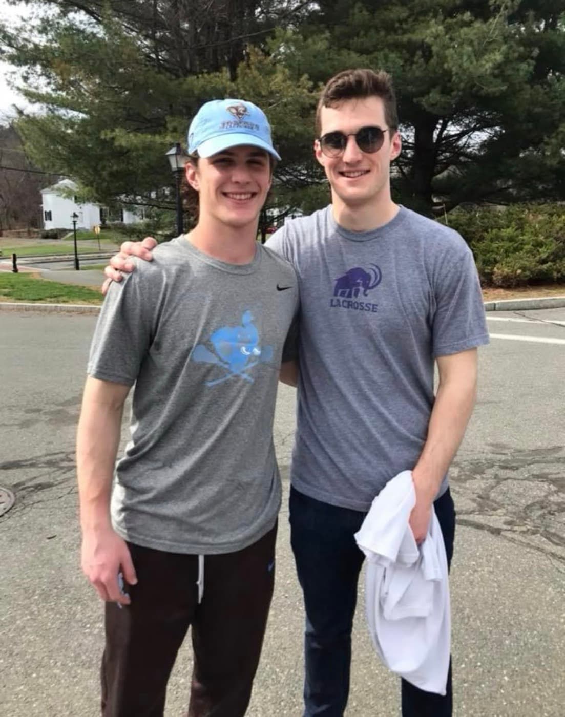 Drew with a friend