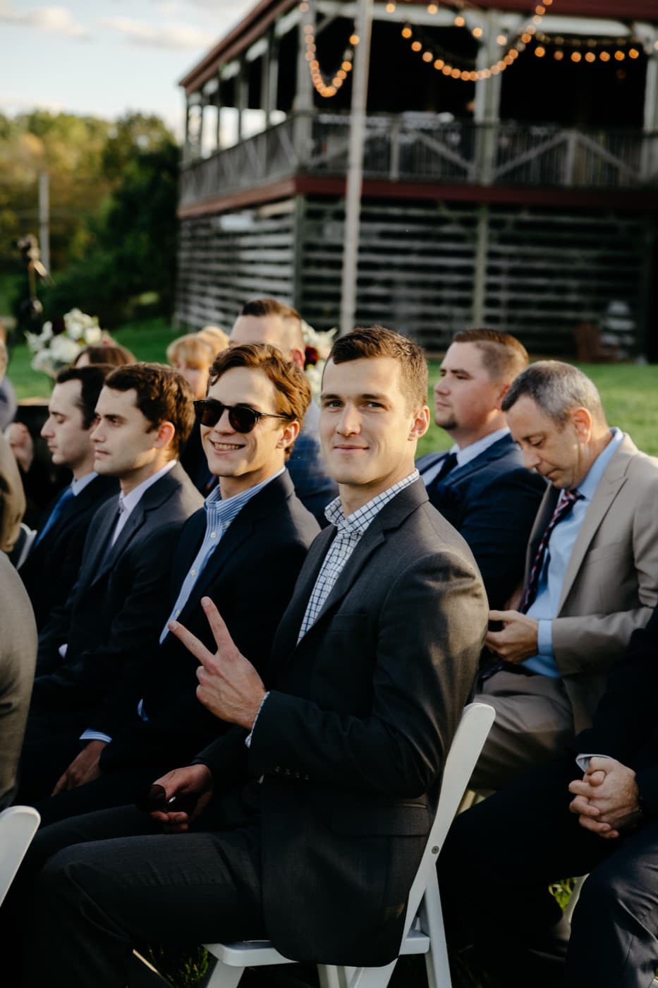 Drew at a friend's wedding