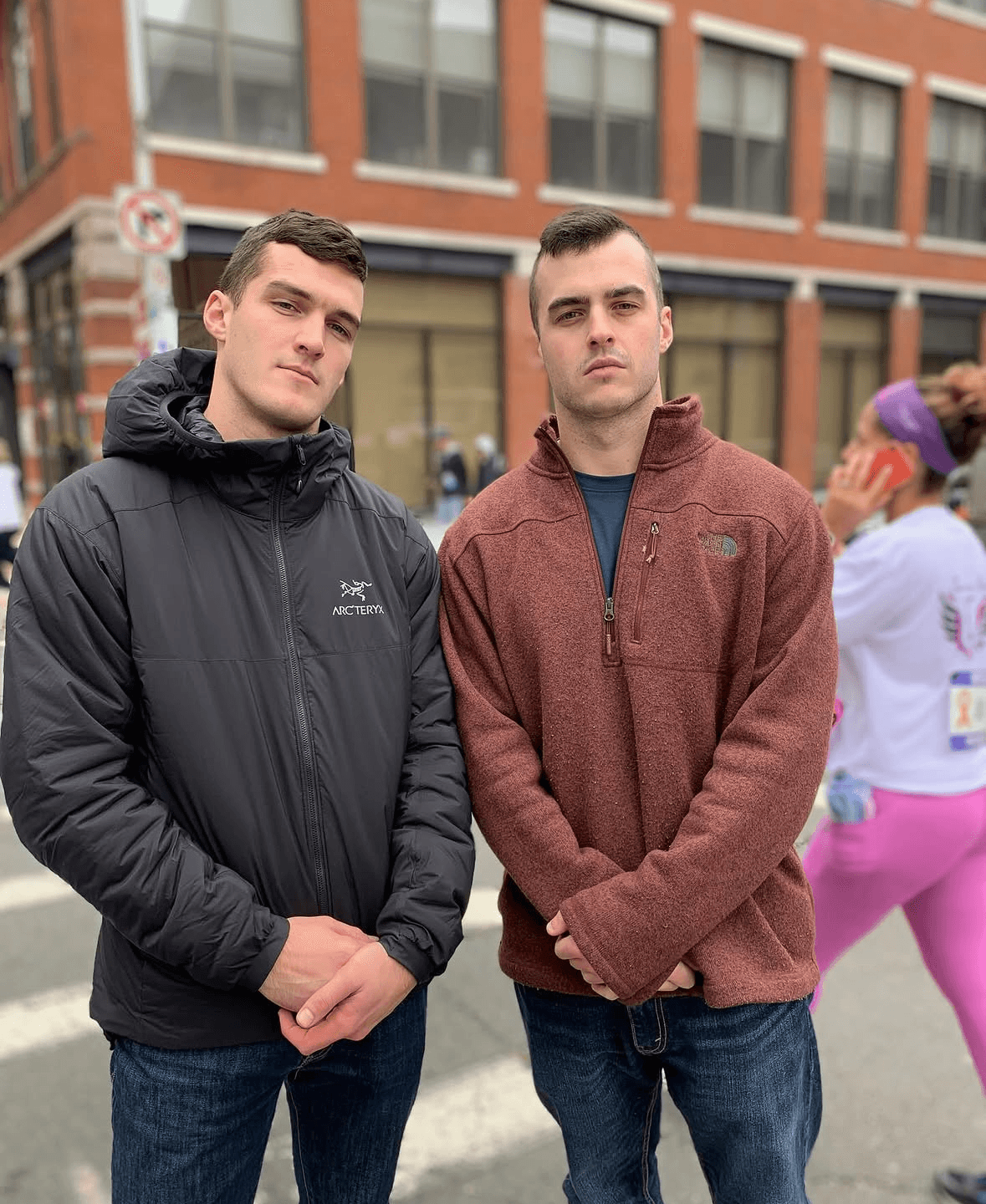 Drew with a friend