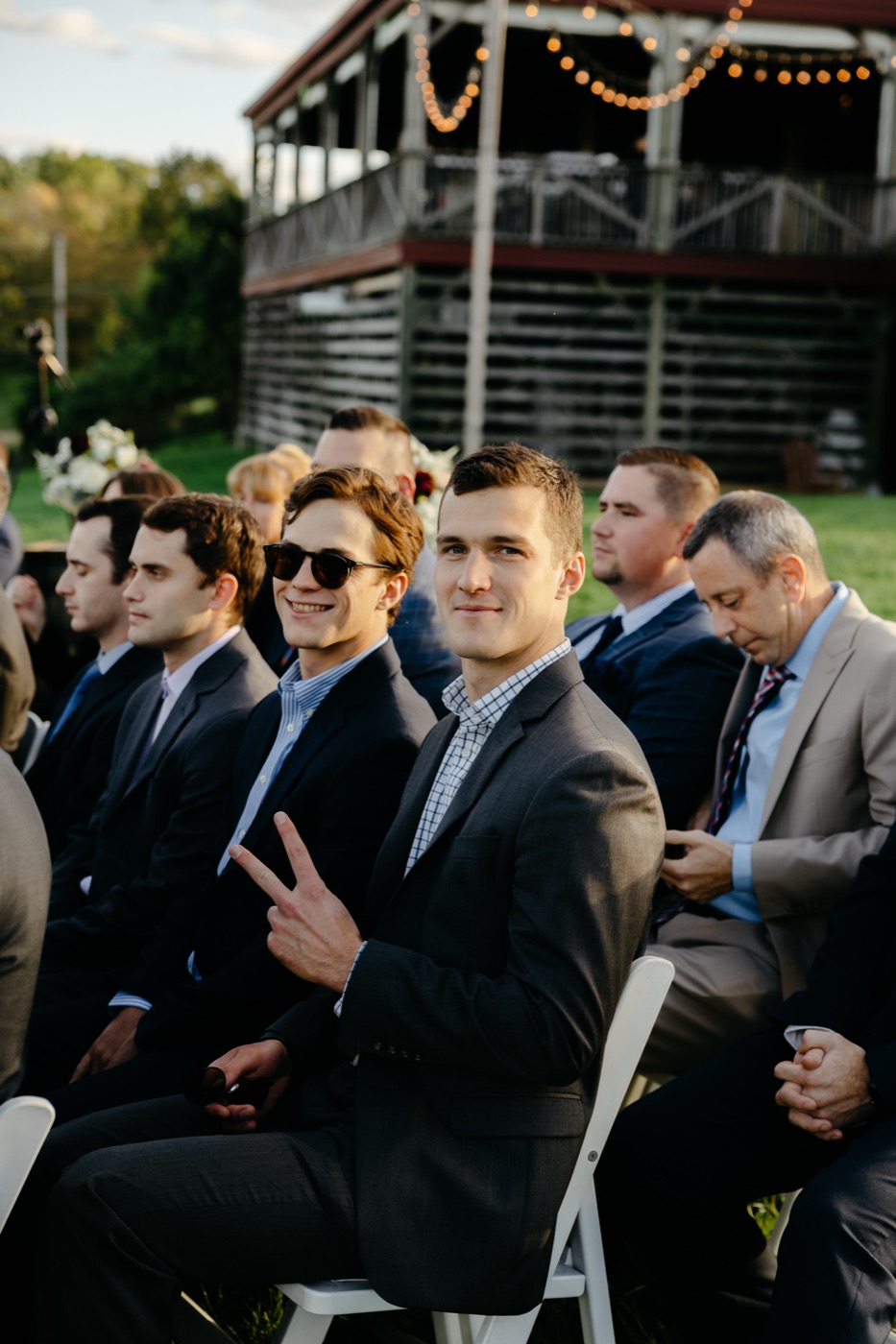 Drew at a friend's wedding